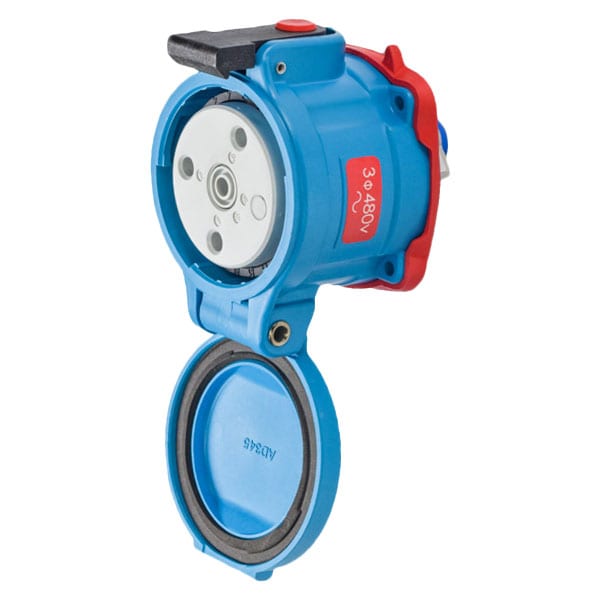 Pin & Sleeve Receptacle, 20 A, 480V AC, Three Phase, 3 Pole, Screw Terminals Wire Connection Type